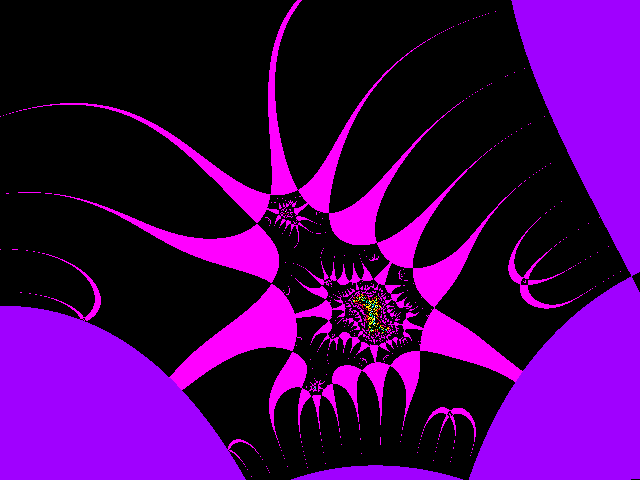 Ausschnitt Biomorph sin z + z<sup>2</sup>