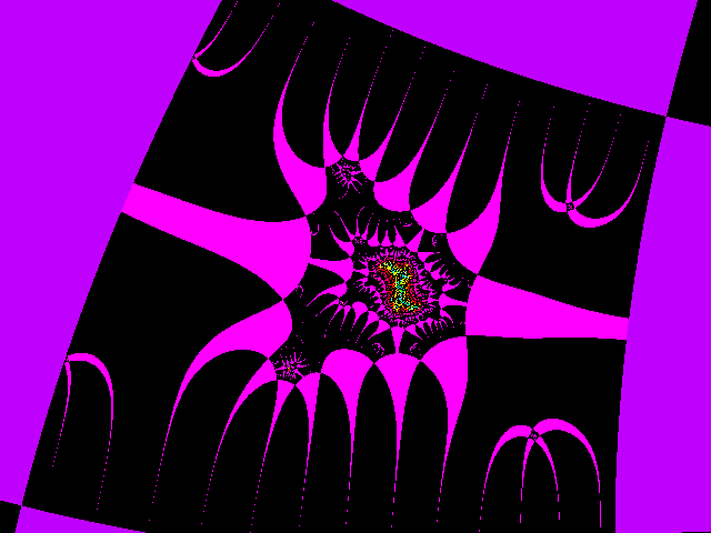 Auschnitt Biomorph sin z + z<sup>2</sup>