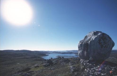 Blick nach Westen auf Fjord