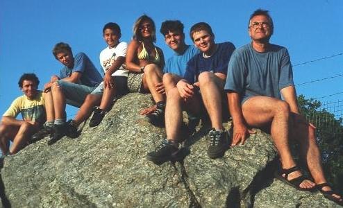 Gruppenfoto am hchsten Punkt der Ile du Levant