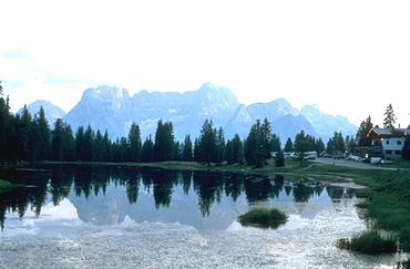 Lago Antorno bei beginnender Dämmerung