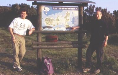 an der Tafel am Monte Calamita